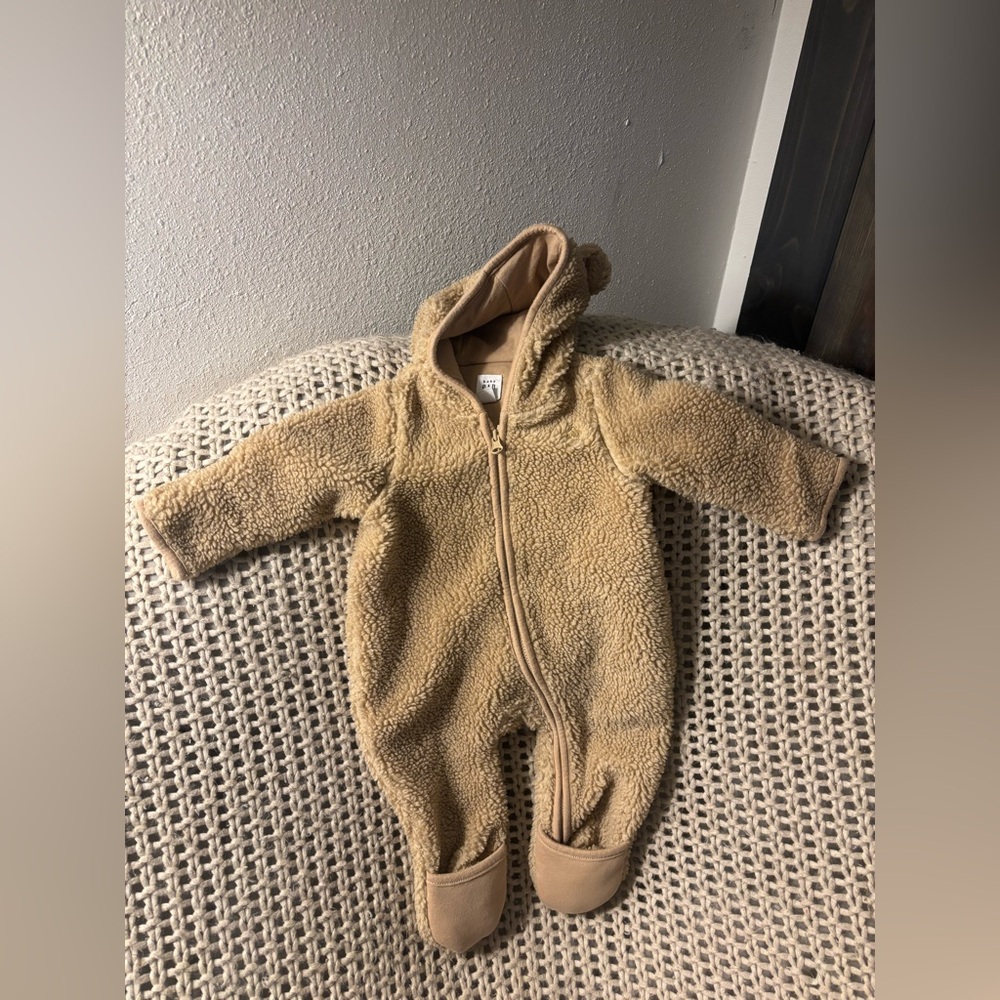 GAP Baby Beige Fleece Winter Outfit